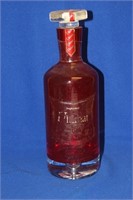 A Ruby Red Artglass Decanter