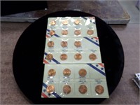 3 sheets 1982d uncirculated pennies