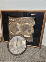 Planisphaerium Terrestre World Map Decor & Clock