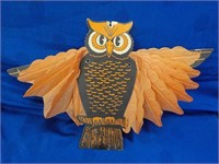 folding cardboard Halloween owl 9"