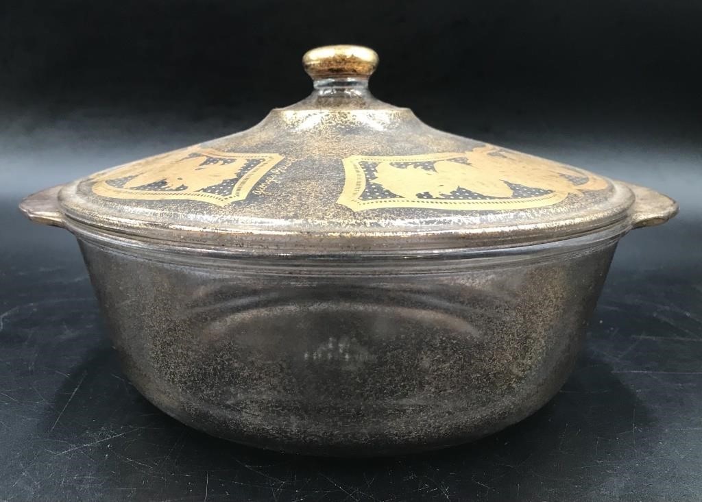 Vtg FireKing George’s Briard Casserole