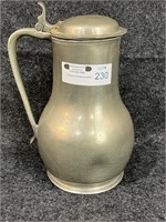 Antique Leuwarden Pewter Flagon