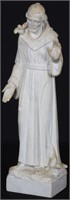 Figural Carved Marble Sculpture – St. Francis