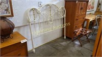 CREAM COLORED WROUGHT IRON HEAD BOARD