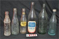 Old glass bottles incl. Fordham, Five-O, Miller