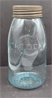 1861-1868 The Gem Shield Teal HG Jar