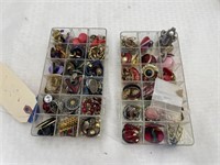 2 Containers of Costume Earrings