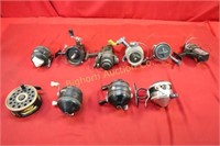 Fishing Reels 10pc lot Various Mfg's/Conditions