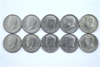(10) Kennedy Half Dollars - Late 20th Century