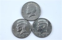 (3) Kennedy Half Dollars 1990 & 1991