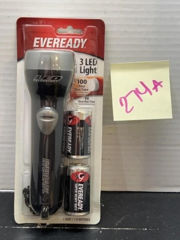 New ever ready flashlight and batteries