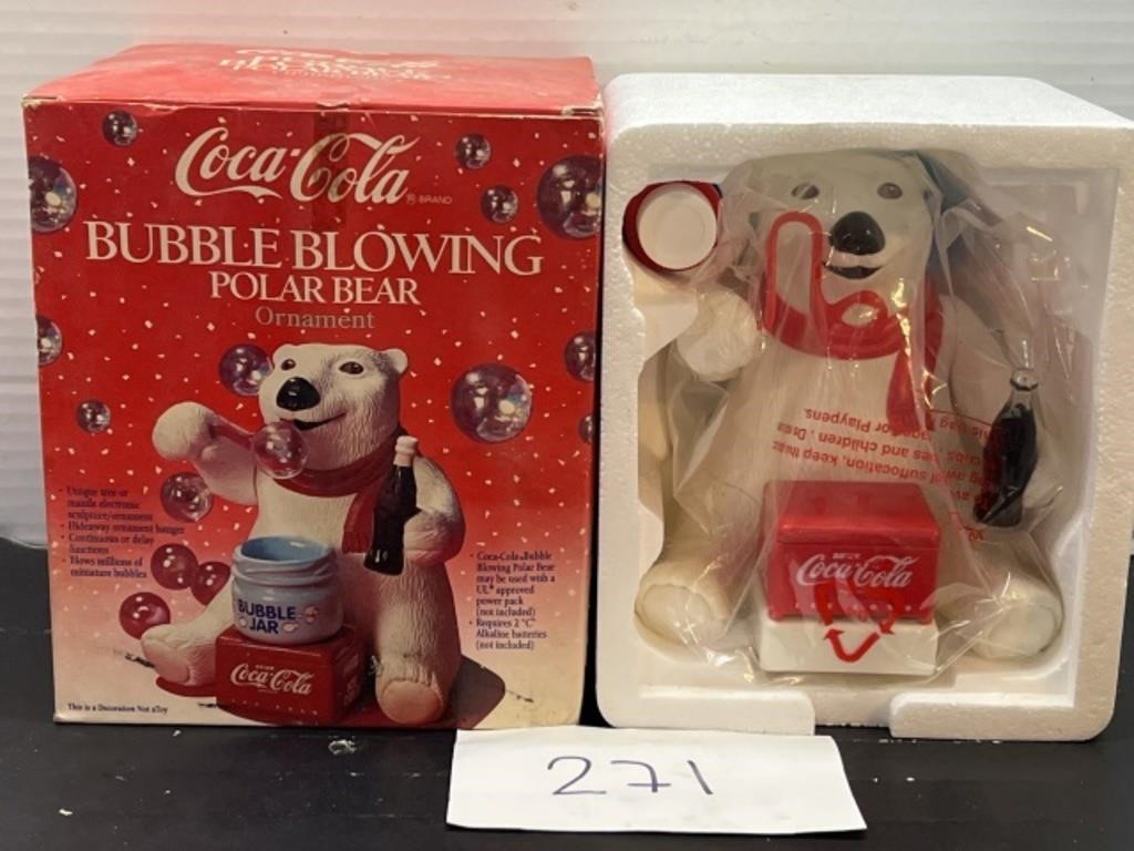 New Coca Cola bubble blowing polar bear