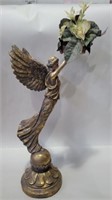 Poly resin angel 17in tall