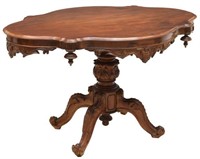VICTORIAN FRUITWOOD CARVED CENTER TABLE