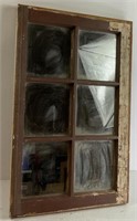 Old Wood Window Frame Mirror