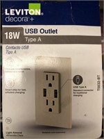 Leviton 18w USB Outlet Type A