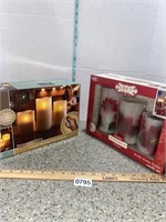 NIB FLAMELESS LED 3.-piece candle set