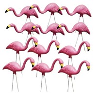 Bloem Pink Plastic Flamingos Garden Yard Stake Dec