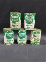 Quaker State oil cans - unopened
