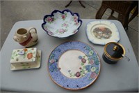 Antique Bowl, Flo Blue Dish, Etc