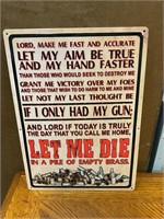 17” x12” metal ammo sign