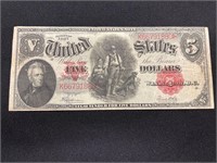 1907 $5 U.S. Note "Woodchopper"