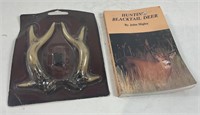 Cabinet Antler Knobs & Hunting Blacktail Deer Book