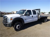 2013 Ford F450 Crew Cab Flatbed Truck