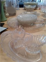 VINTAGE PLATES AND SERVING TRAYS