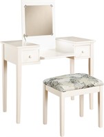 LINON HOME VANITY BUTTERFLY BENCH WHITE $168