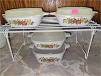 4 Corning Ware Spice of Life Casserole with