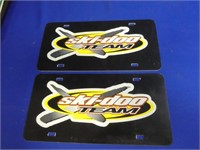 (2) Ski Doo Team License Plates
