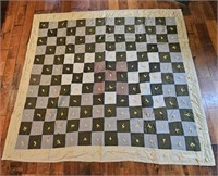 Vintage Heavy Patchwork Quilt 70" X 76"