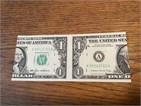 Rare Dollar Bill Misformed Cutting
