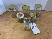 6 Kerr Canning Jars