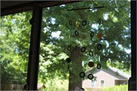 2 WINDCHIMES, HANGING CANDLE HOLDER