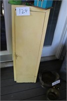VTG YELLOW METAL CABINET ONLY 11X15X48