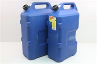 (2) RUBBERMAID 6-Gal Dark Blue Water Jugs