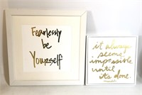 2 Motivation Phrase Artwork Gold White