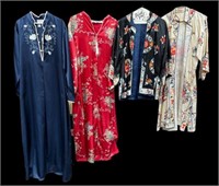 Lot of 4 Vintage Asian Robes & Dresses.