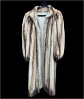 Women's Bleached Raccoon Fur Coat.