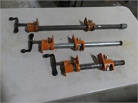 (3) PONY 3/4" PIpe Clamps 12'/15"/20"