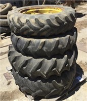 Set of (4) JD Tractor Tires and Rims