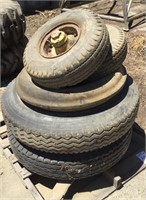 Pallet of (5) Assorted Tires and Rims.