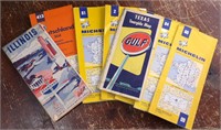 Lot of 9 Vintage Road Maps