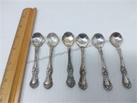 6 small spoons patent 1835 not Marked Silver