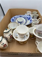Lot of Teacups creamers bowls and more