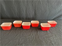 6 Pyrex Refrigerator Dishes