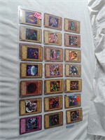 3 sheets of yugioh cards
