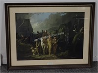 Framed Bingham Print - Daniel Boone Cumberland Gap